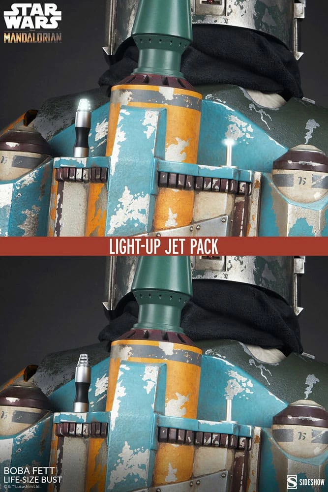 Sideshow The Mandalorian Boba Fett 1:1 Life-Size Scale Bust *SPECIAL ORDER REQUEST - Image 7