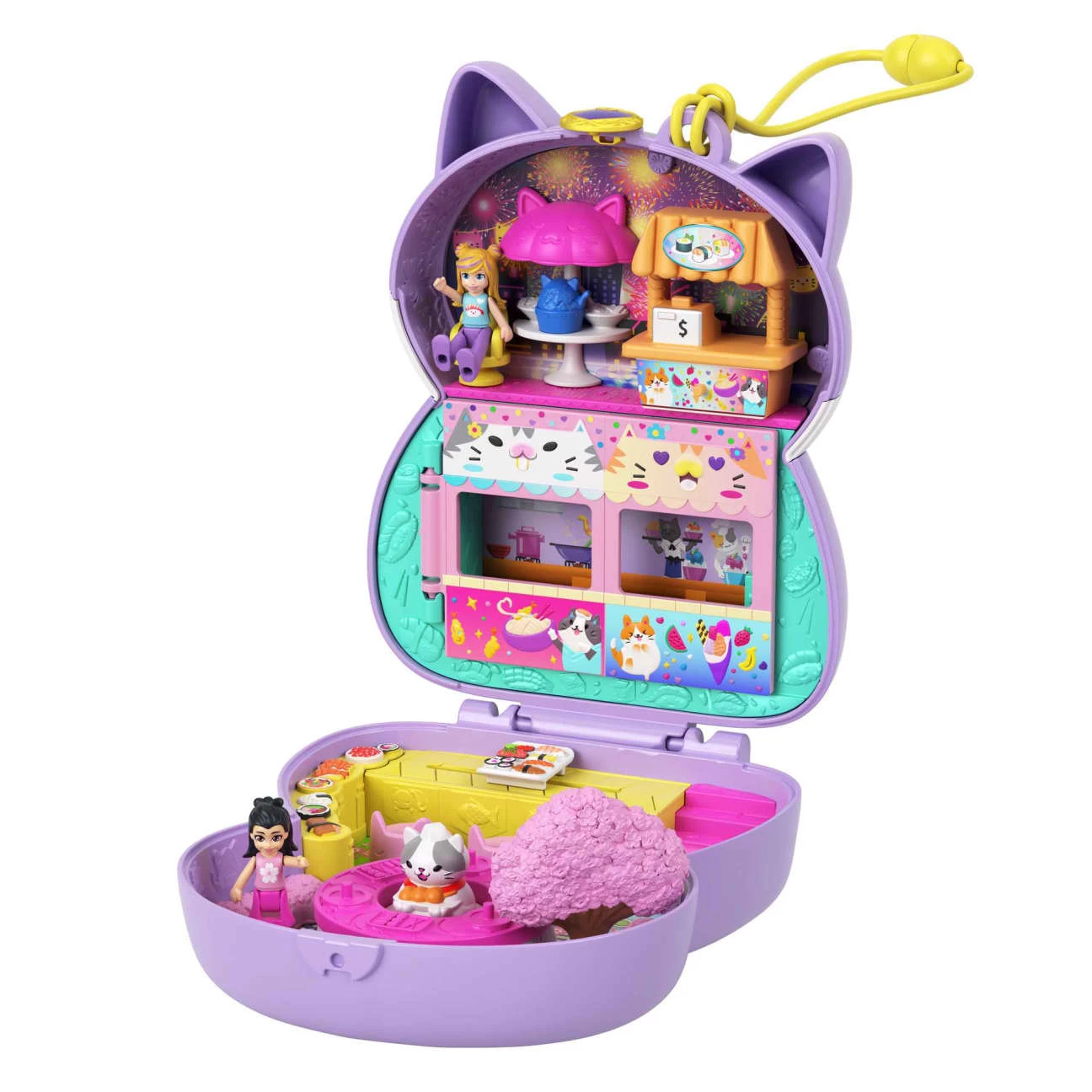 Polly Pocket Sushi Shop Cat Compact Playset - Image 3